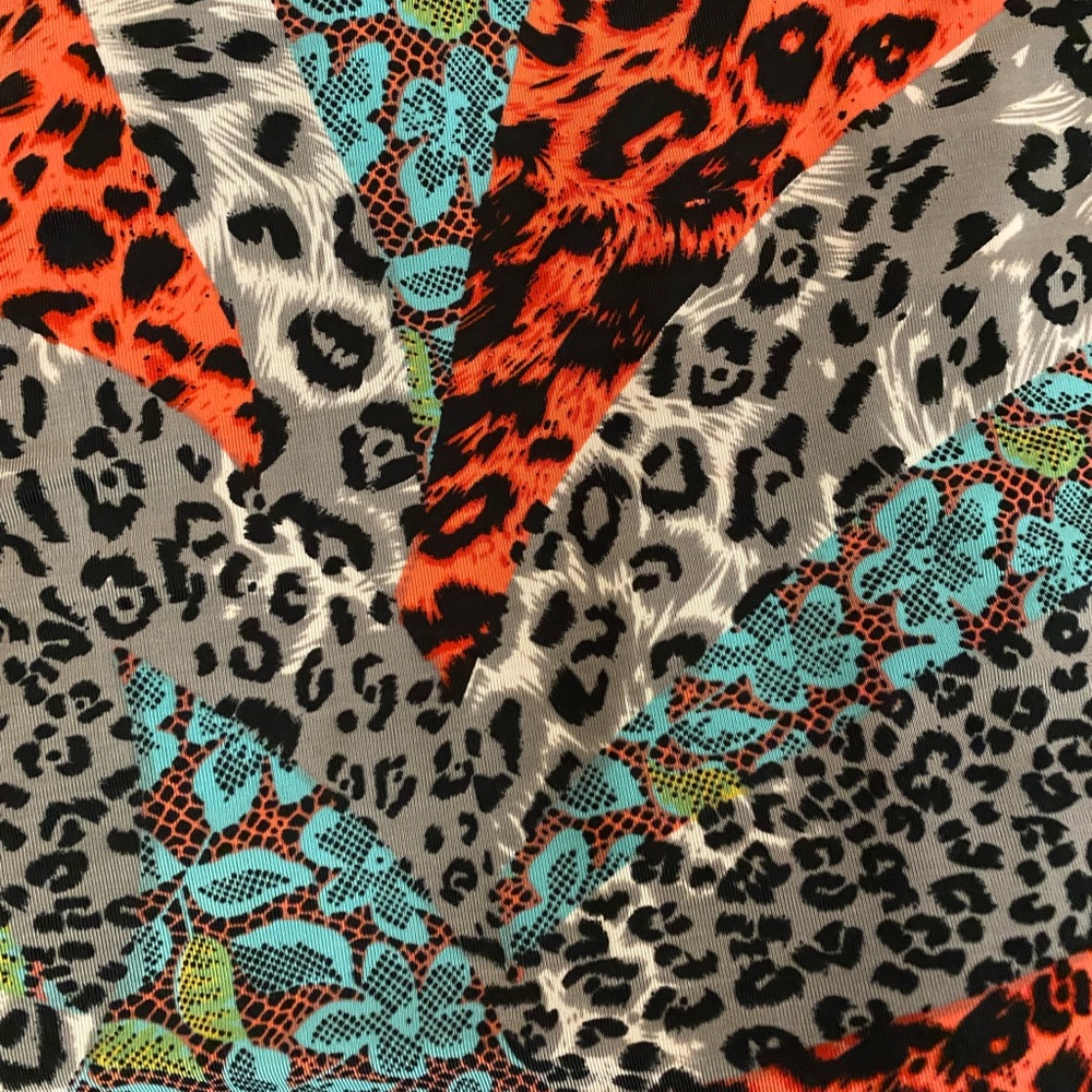 Super fun pink/teal leopard dress
